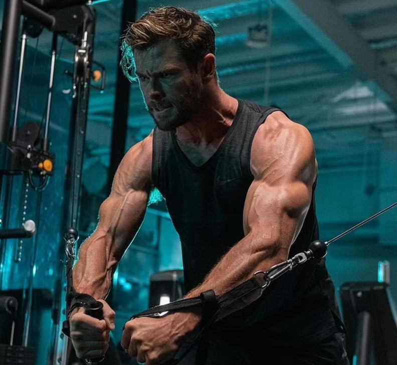 Крис Хемсворт и его мускулы