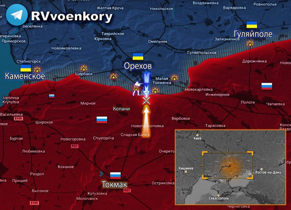Июньское наступление ВСУ в Запорожье. Схема, карта